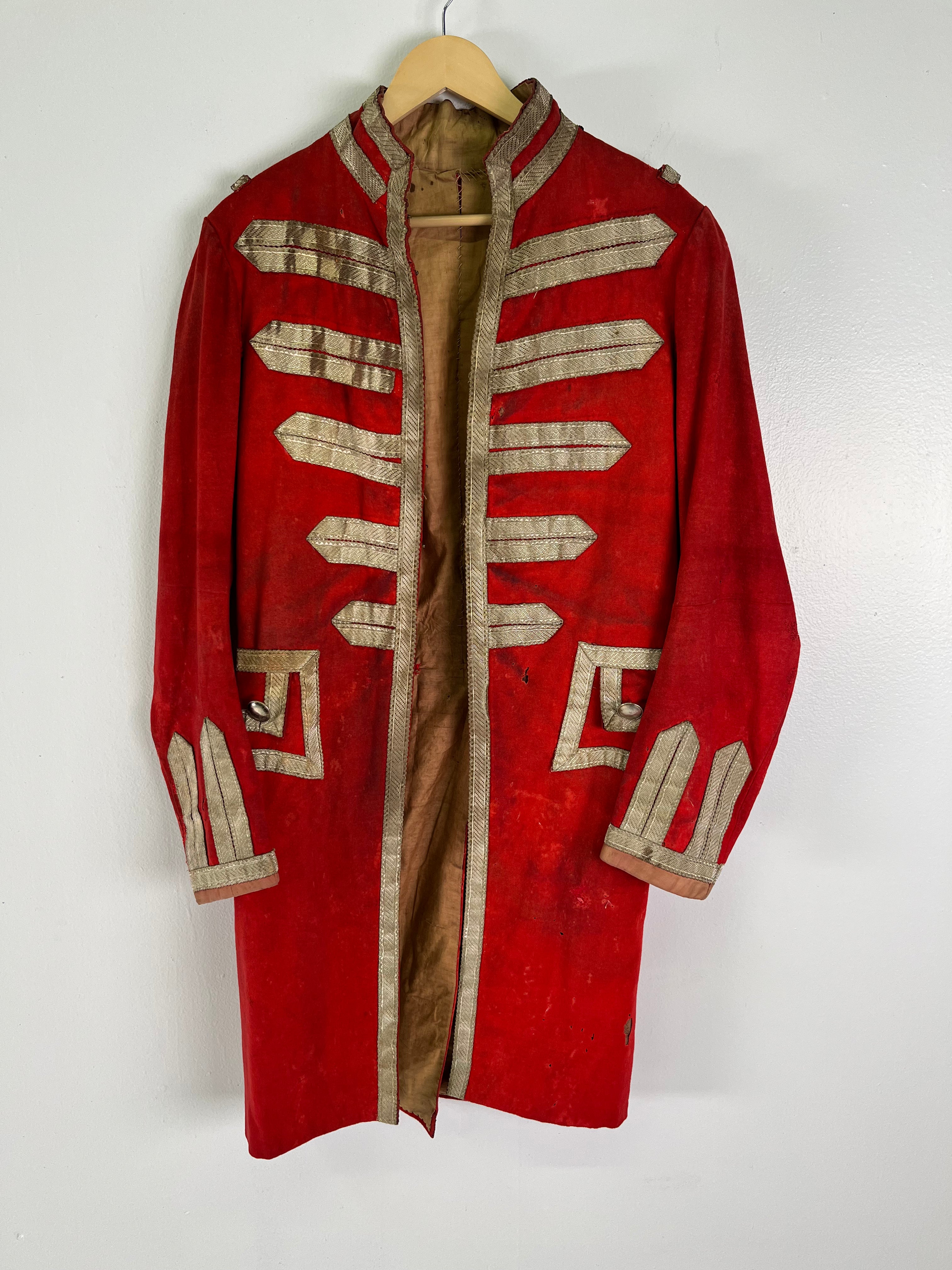 19th Century (1800s) Swiss Guard Church Uniform/Jacket with Sash - Deep Red - 38S