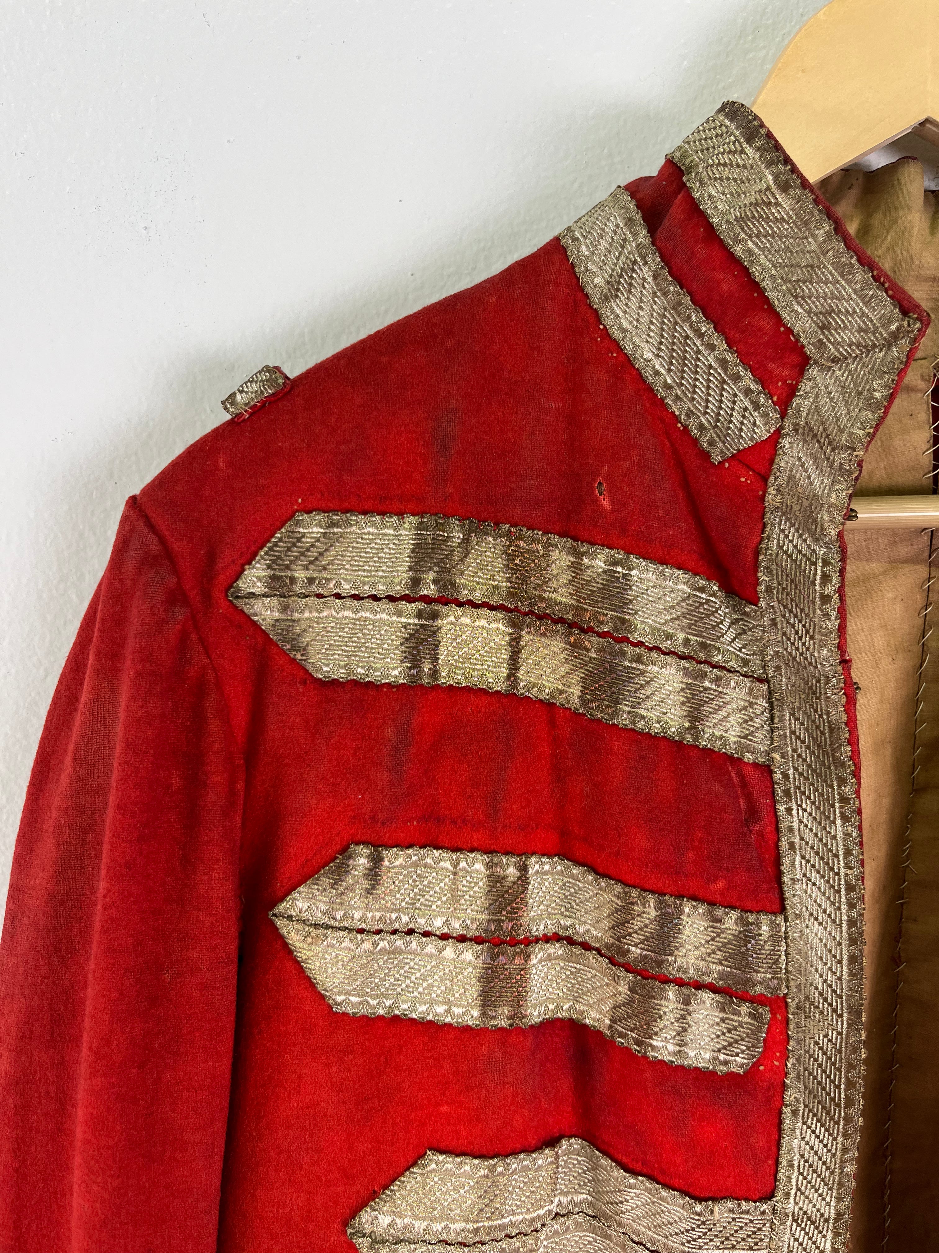 19th Century (1800s) Swiss Guard Church Uniform/Jacket with Sash - Deep Red - 38S