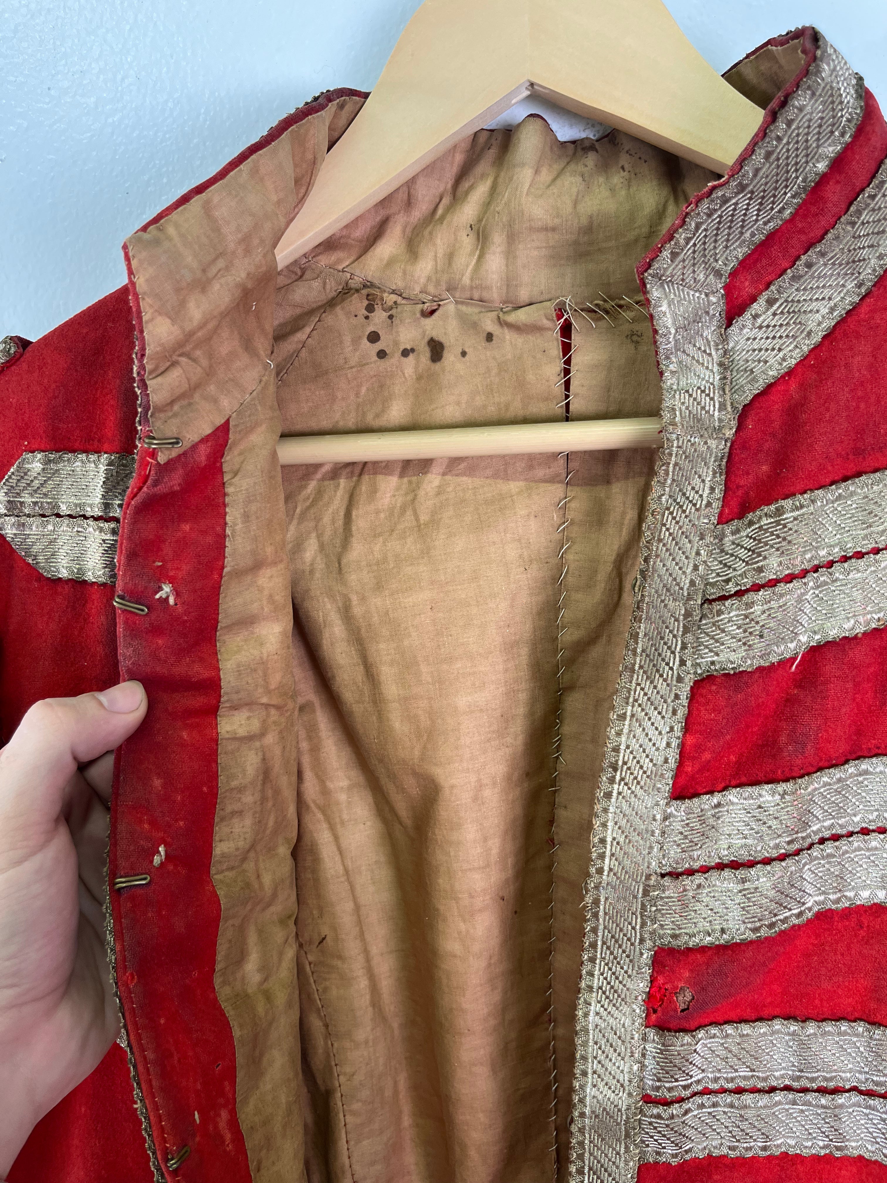 19th Century (1800s) Swiss Guard Church Uniform/Jacket with Sash - Deep Red - 38S