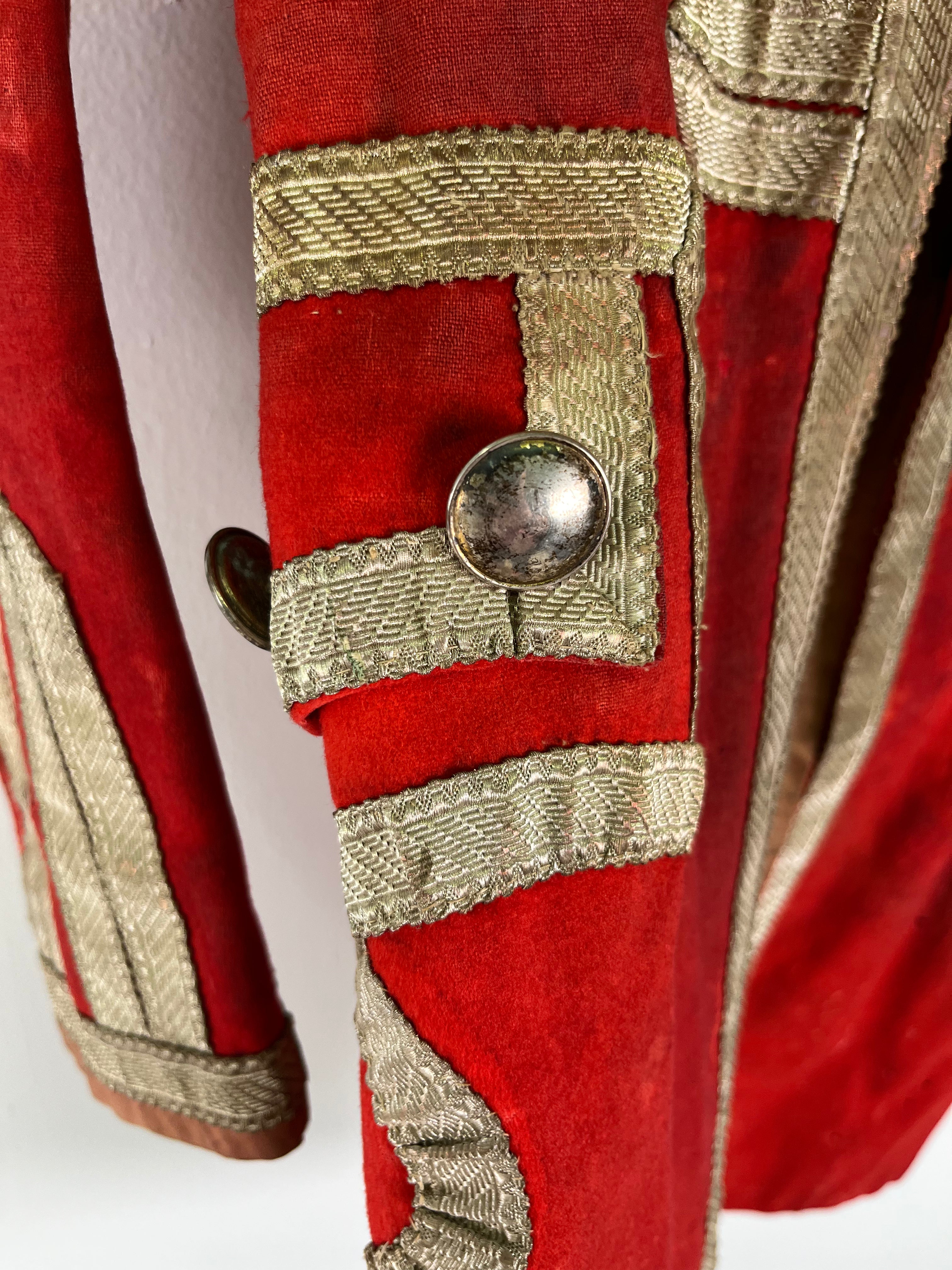19th Century (1800s) Swiss Guard Church Uniform/Jacket with Sash - Deep Red - 38S