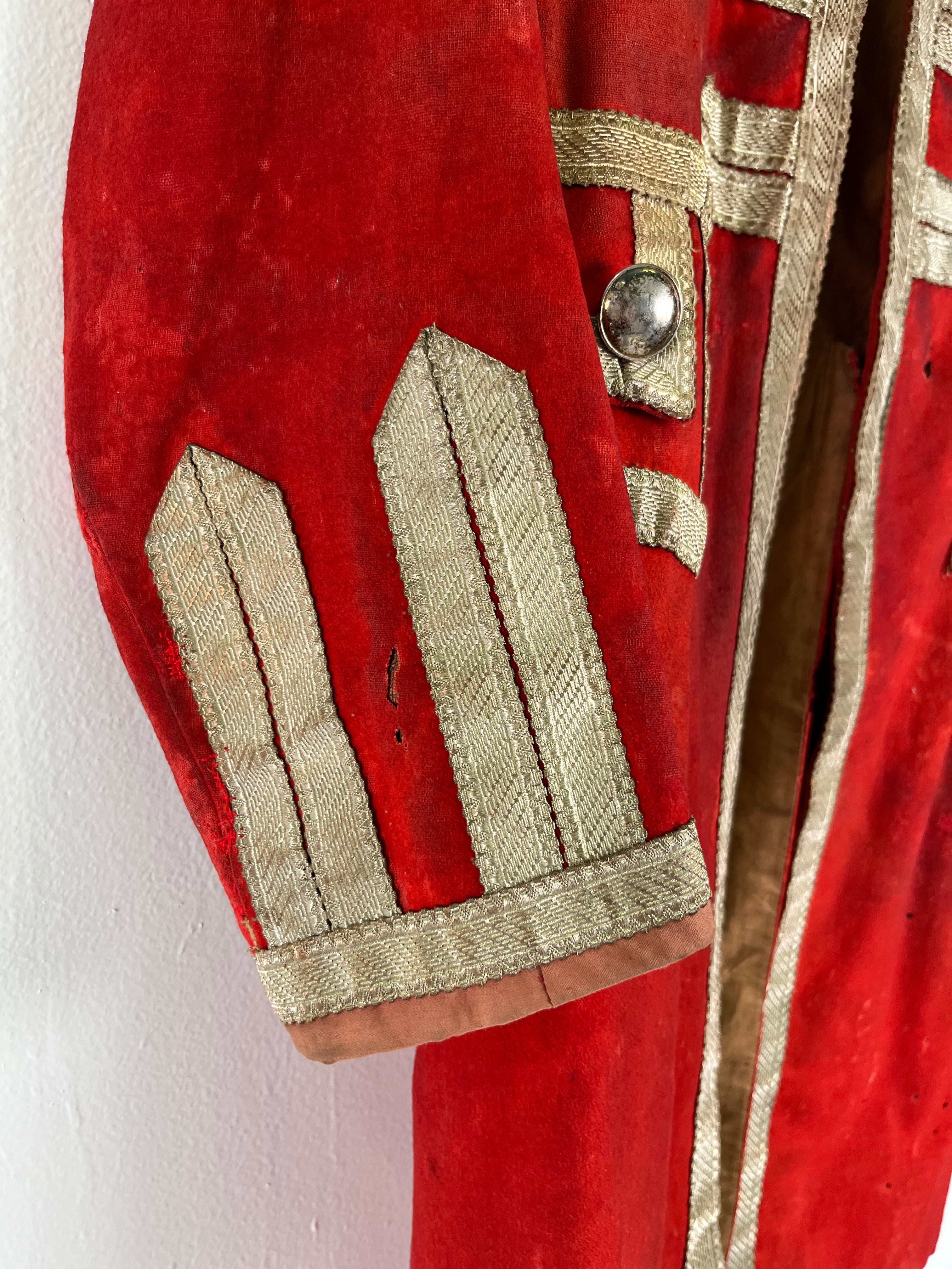 19th Century (1800s) Swiss Guard Church Uniform/Jacket with Sash - Deep Red - 38S