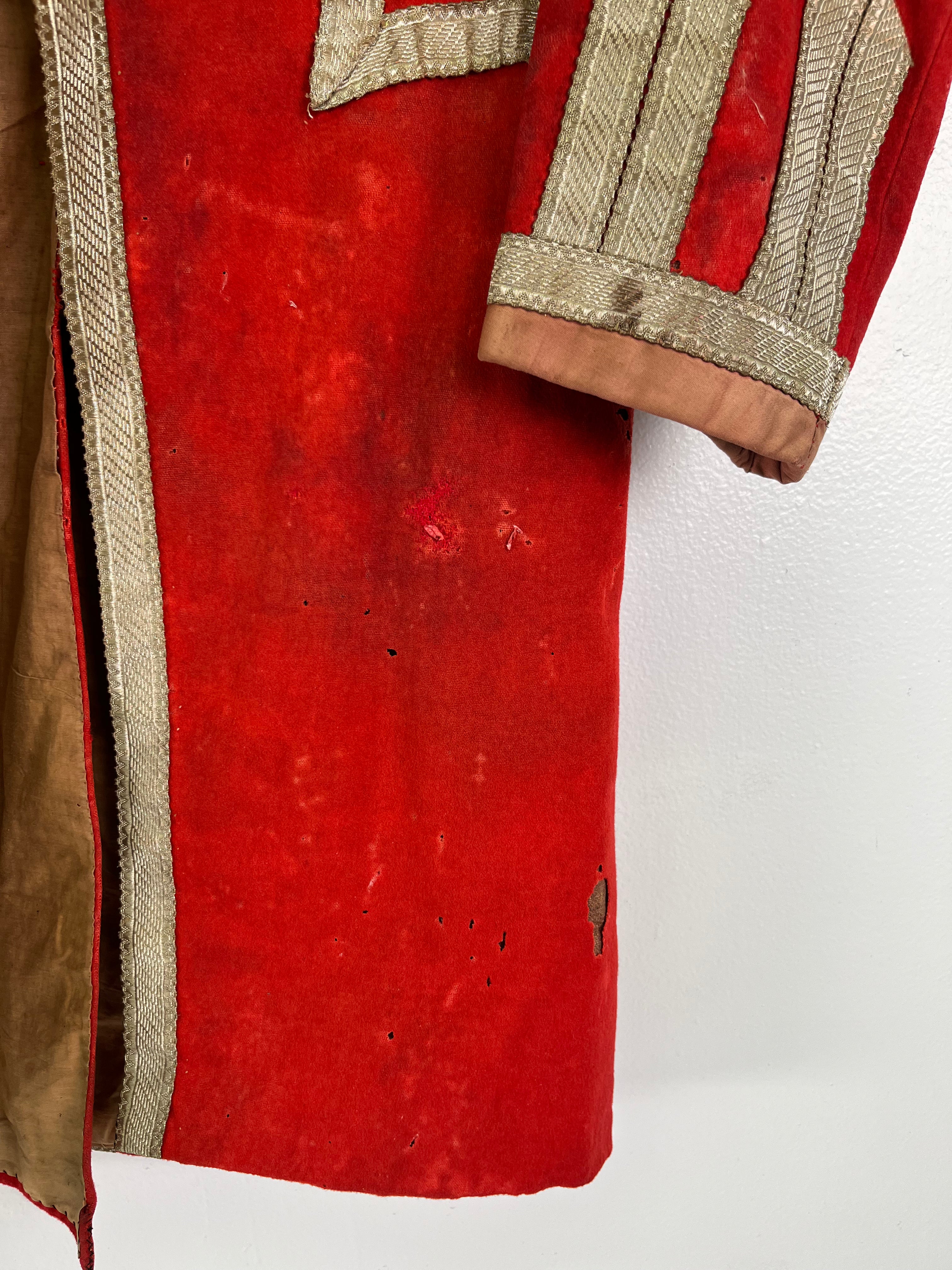 19th Century (1800s) Swiss Guard Church Uniform/Jacket with Sash - Deep Red - 38S