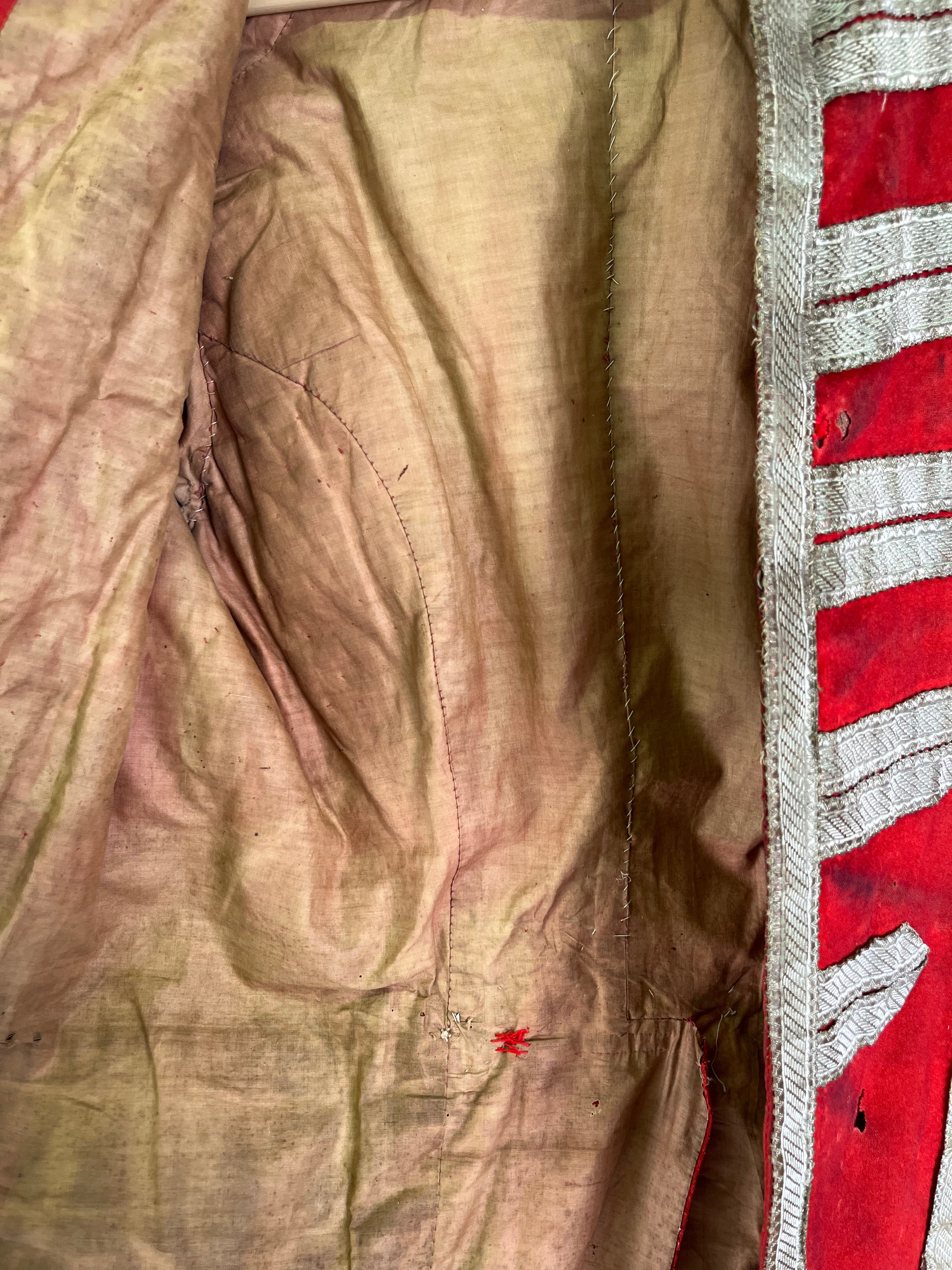 19th Century (1800s) Swiss Guard Church Uniform/Jacket with Sash - Deep Red - 38S