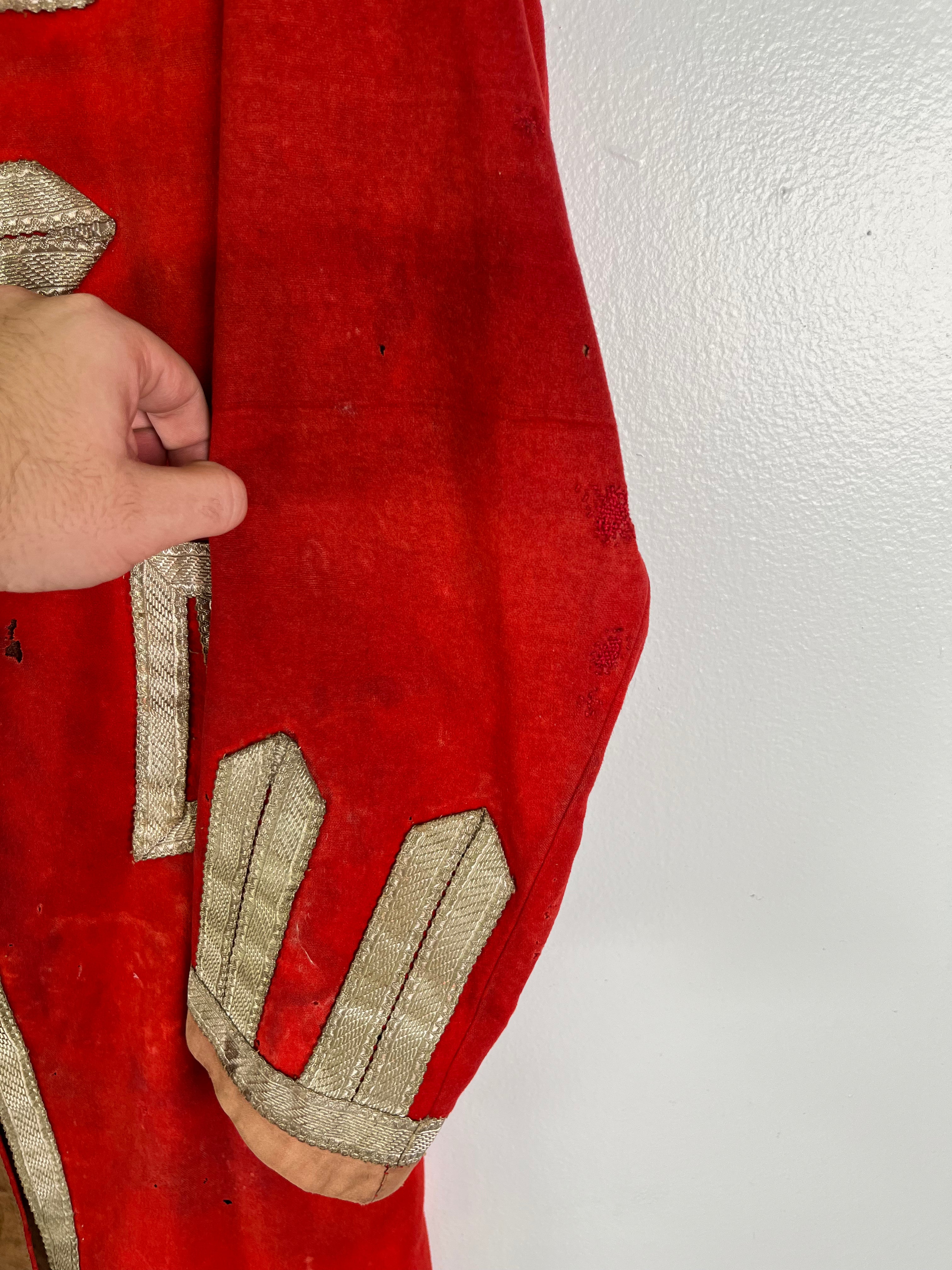 19th Century (1800s) Swiss Guard Church Uniform/Jacket with Sash - Deep Red - 38S