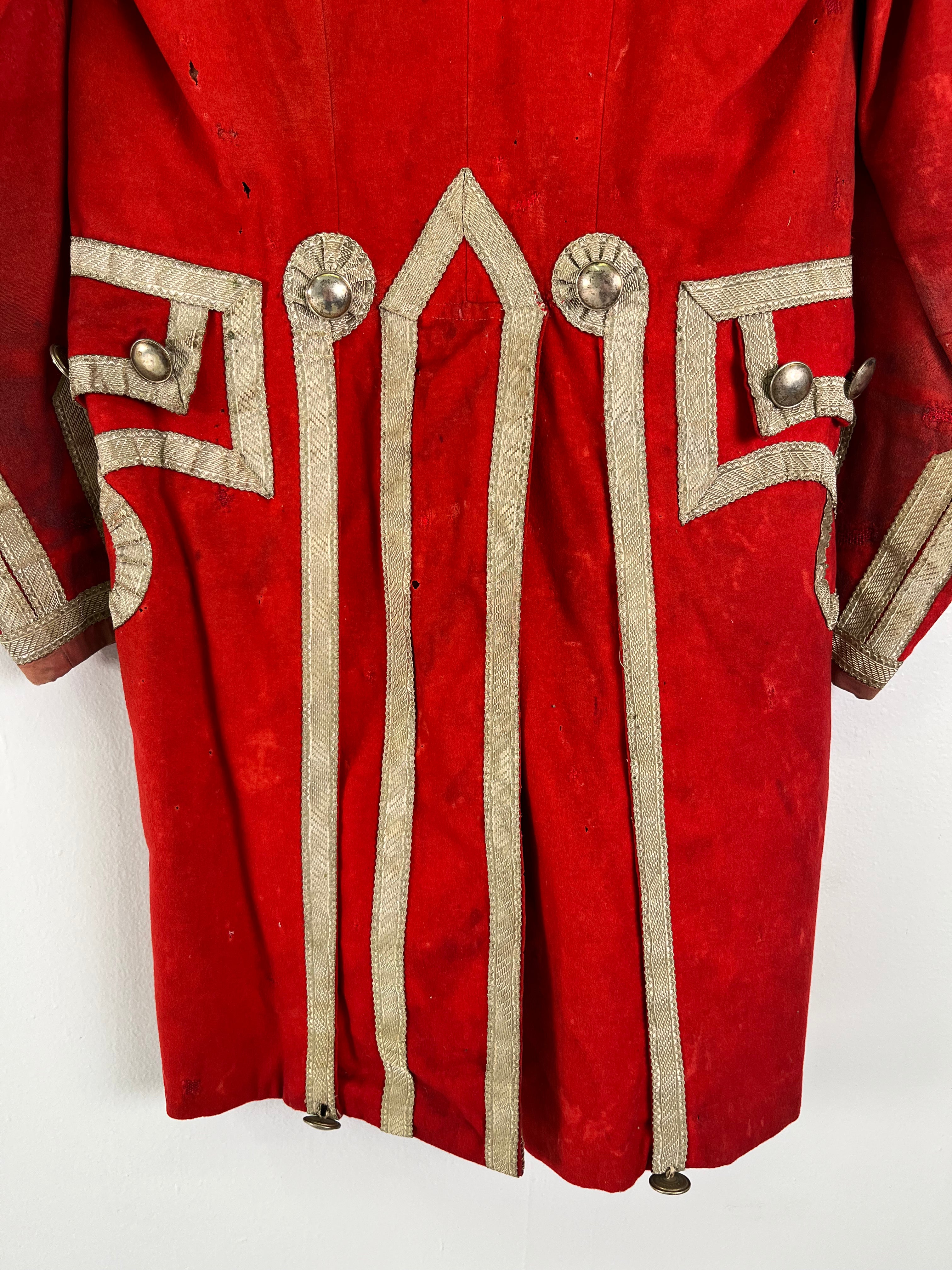 19th Century (1800s) Swiss Guard Church Uniform/Jacket with Sash - Deep Red - 38S