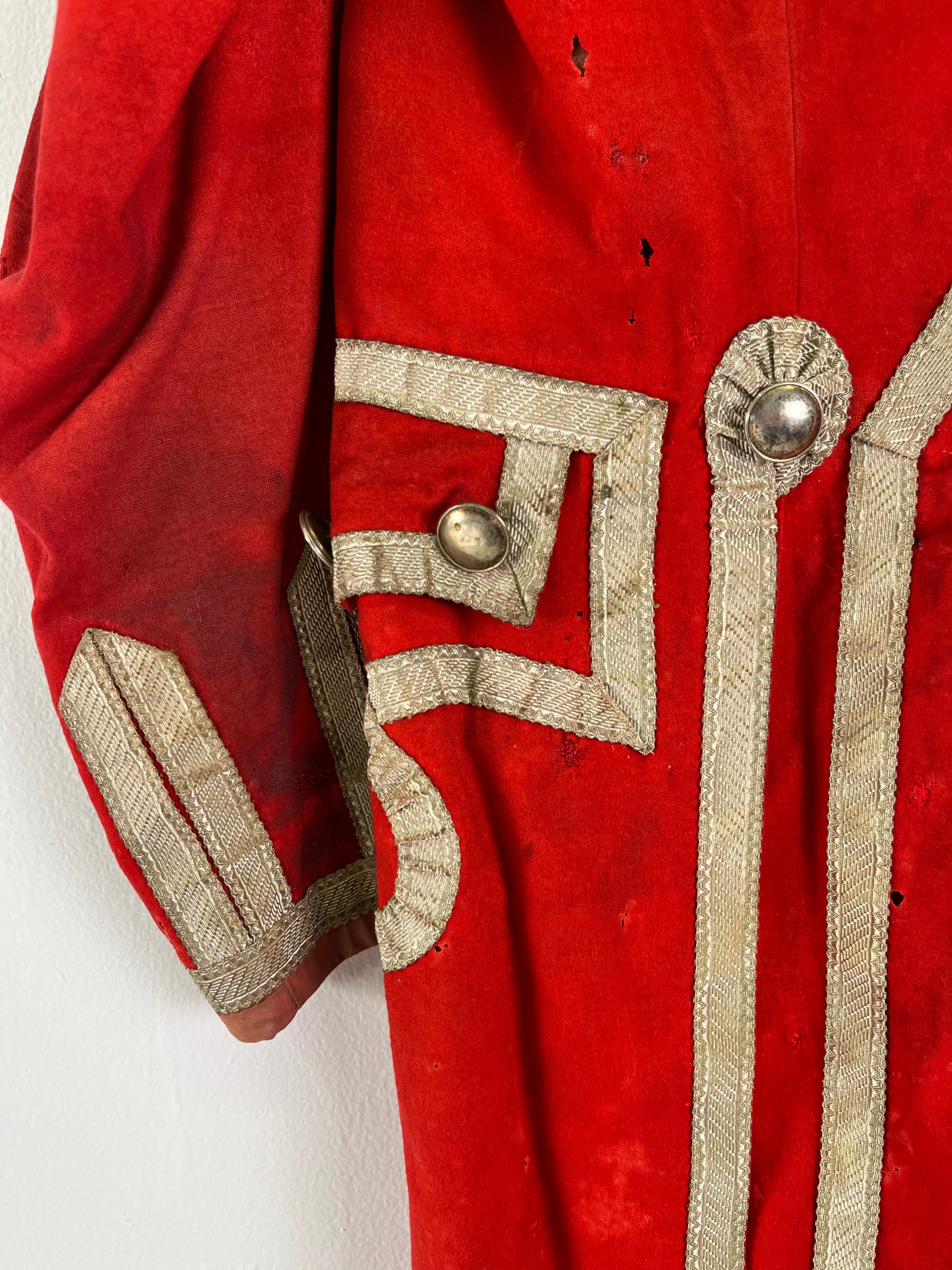 19th Century (1800s) Swiss Guard Church Uniform/Jacket with Sash - Deep Red - 38S