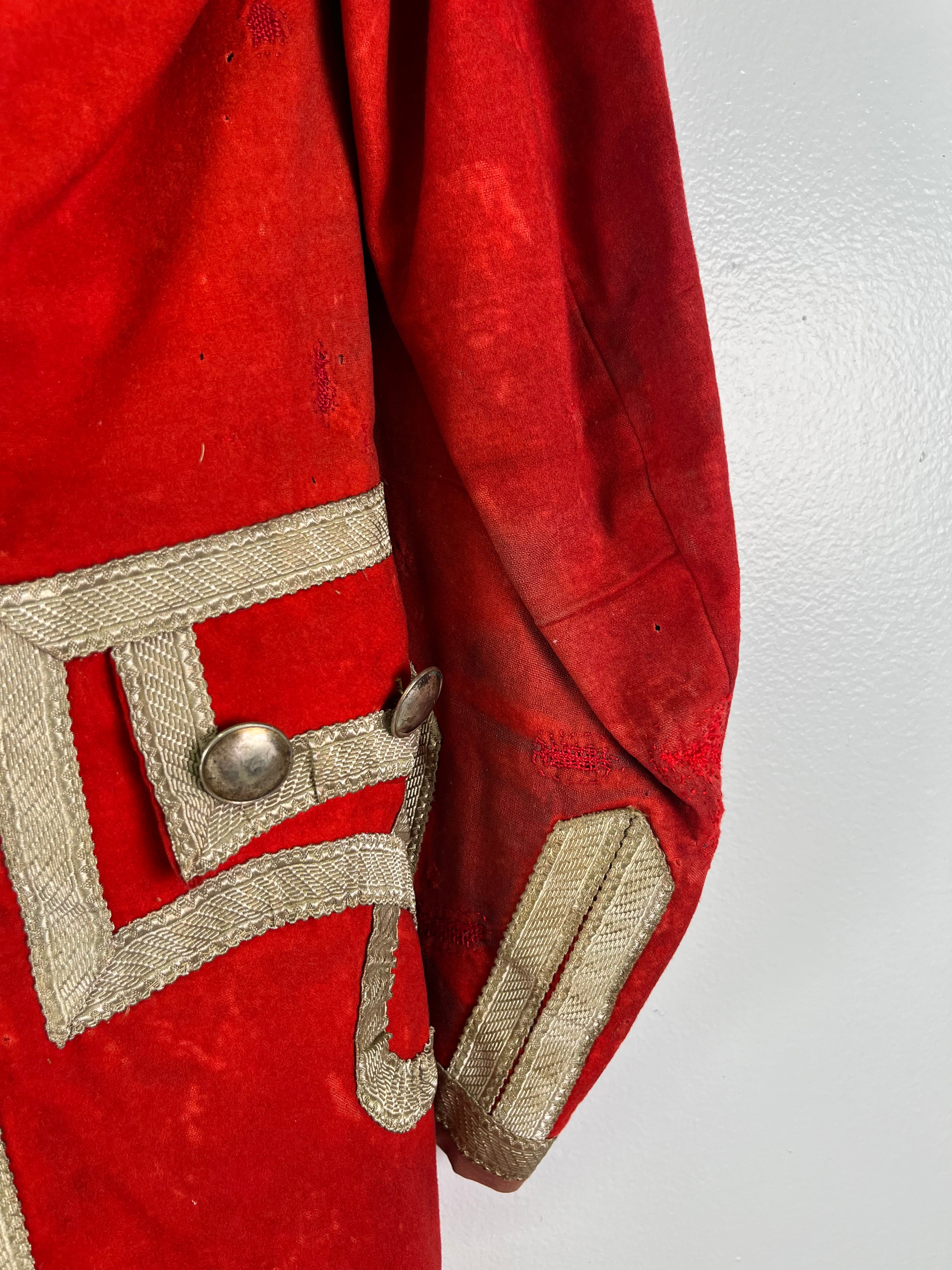 19th Century (1800s) Swiss Guard Church Uniform/Jacket with Sash - Deep Red - 38S