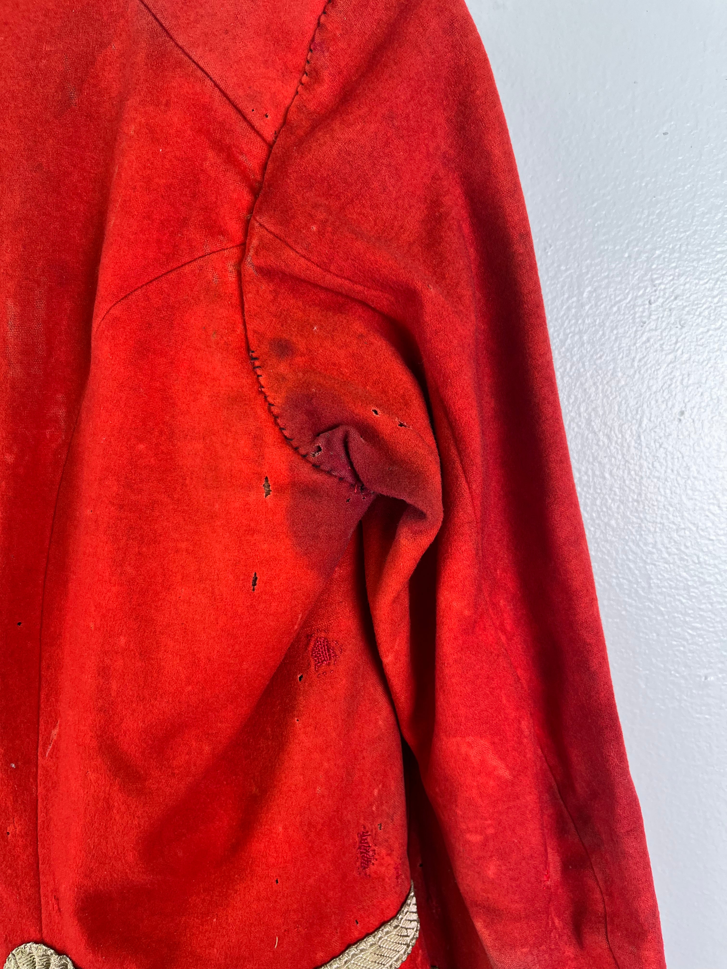 19th Century (1800s) Swiss Guard Church Uniform/Jacket with Sash - Deep Red - 38S