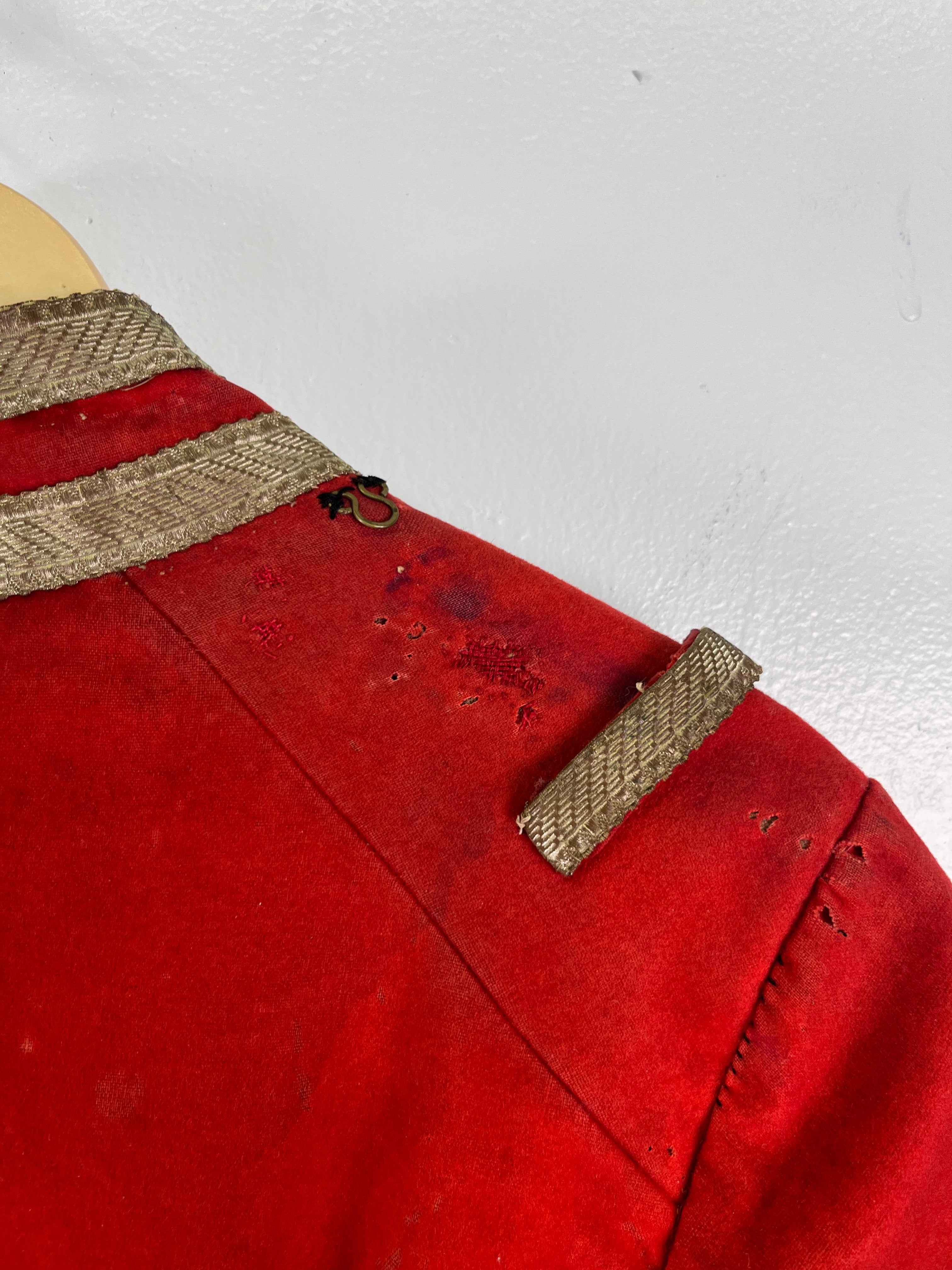 19th Century (1800s) Swiss Guard Church Uniform/Jacket with Sash - Deep Red - 38S