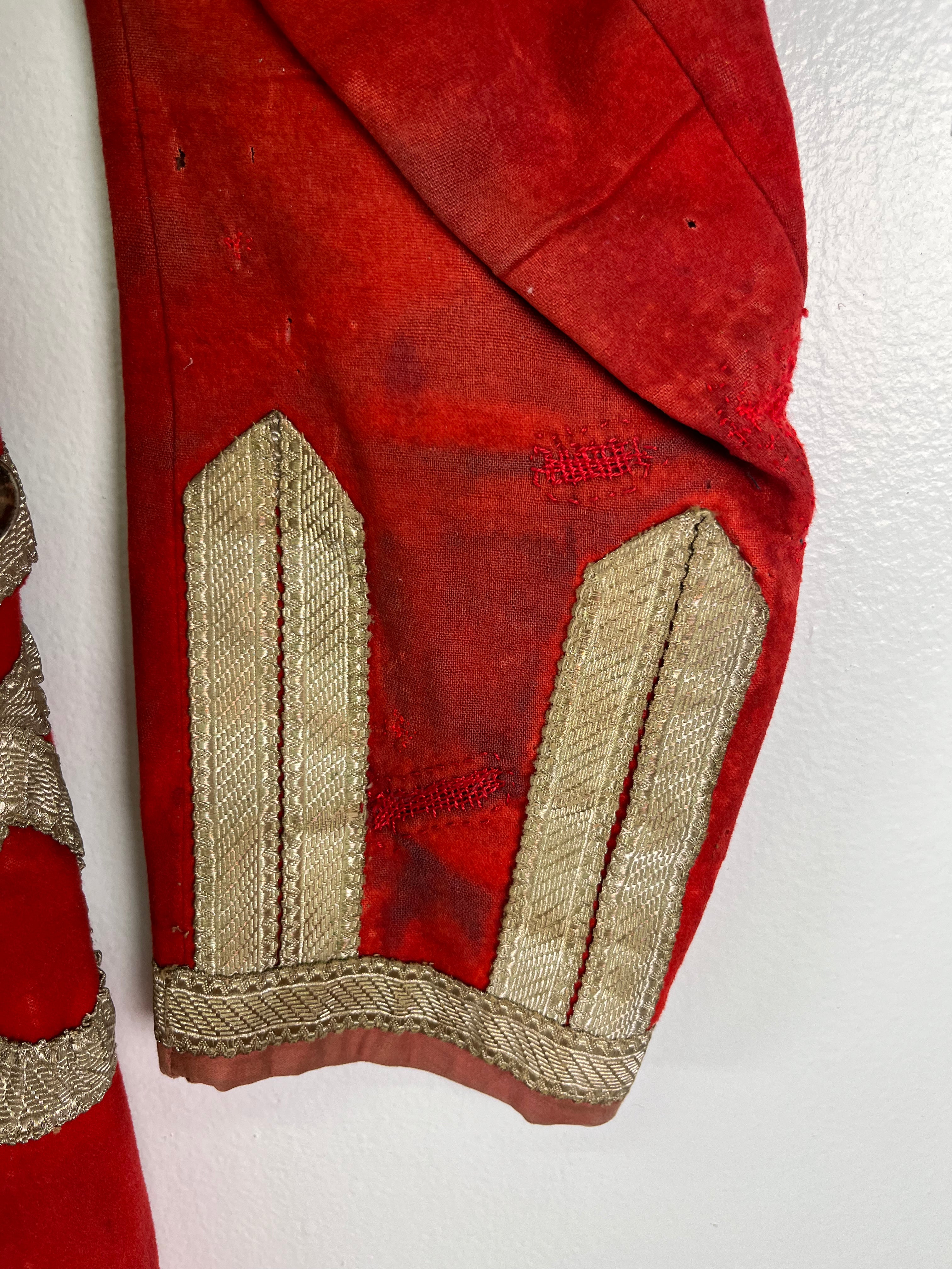 19th Century (1800s) Swiss Guard Church Uniform/Jacket with Sash - Deep Red - 38S