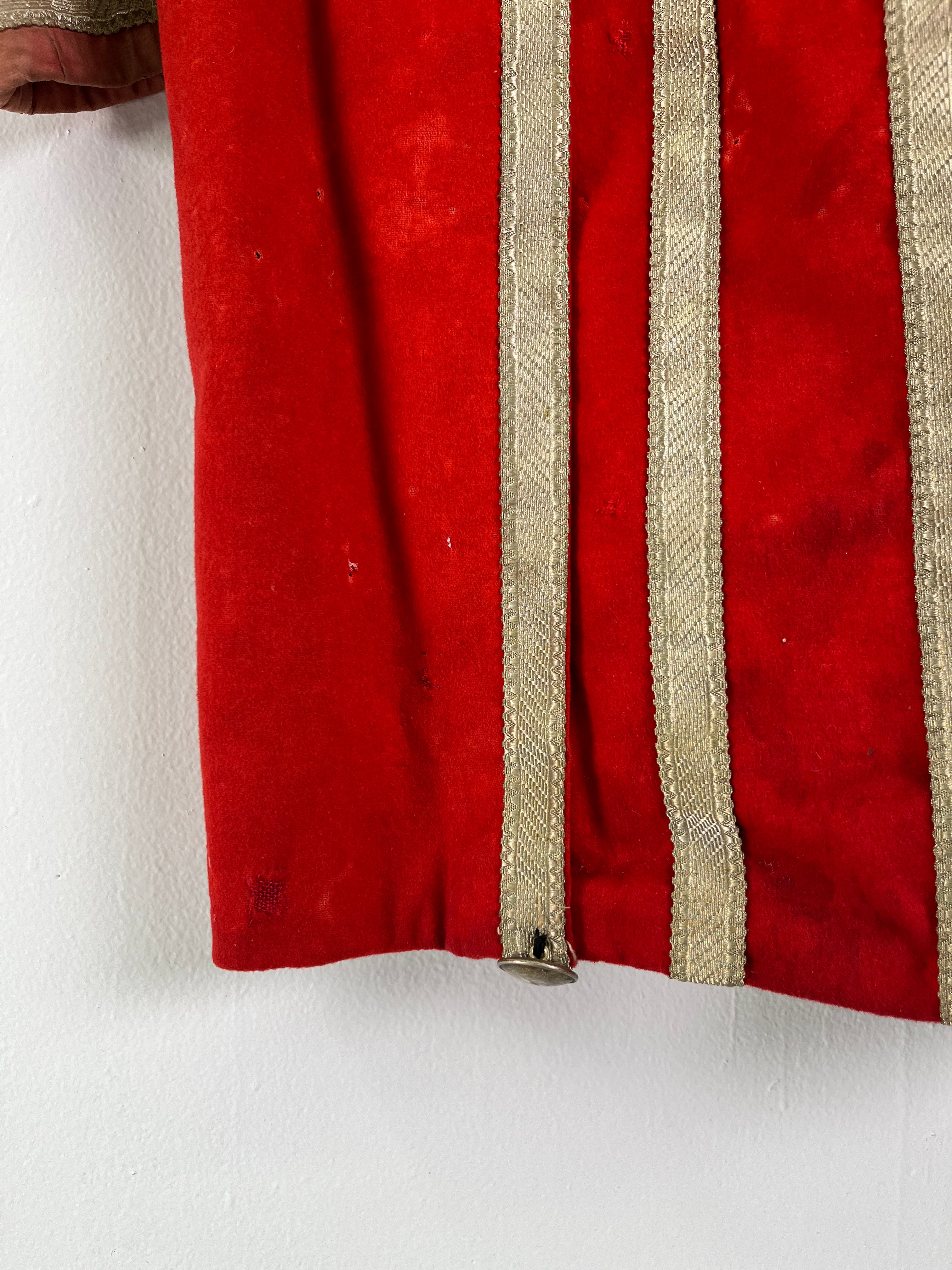 19th Century (1800s) Swiss Guard Church Uniform/Jacket with Sash - Deep Red - 38S