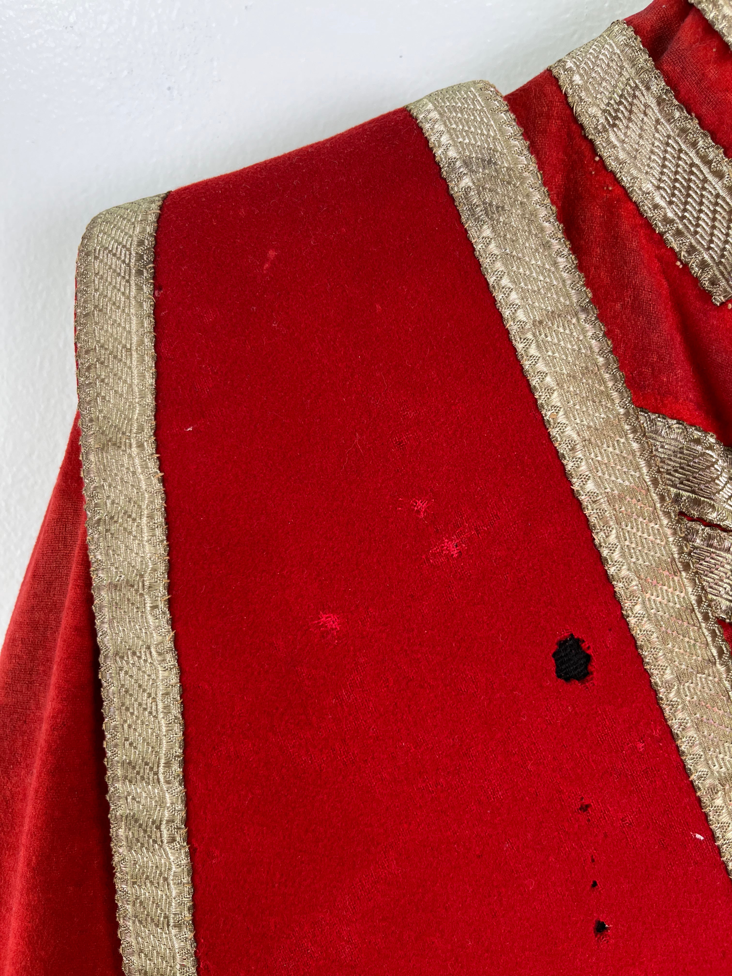 19th Century (1800s) Swiss Guard Church Uniform/Jacket with Sash - Deep Red - 38S