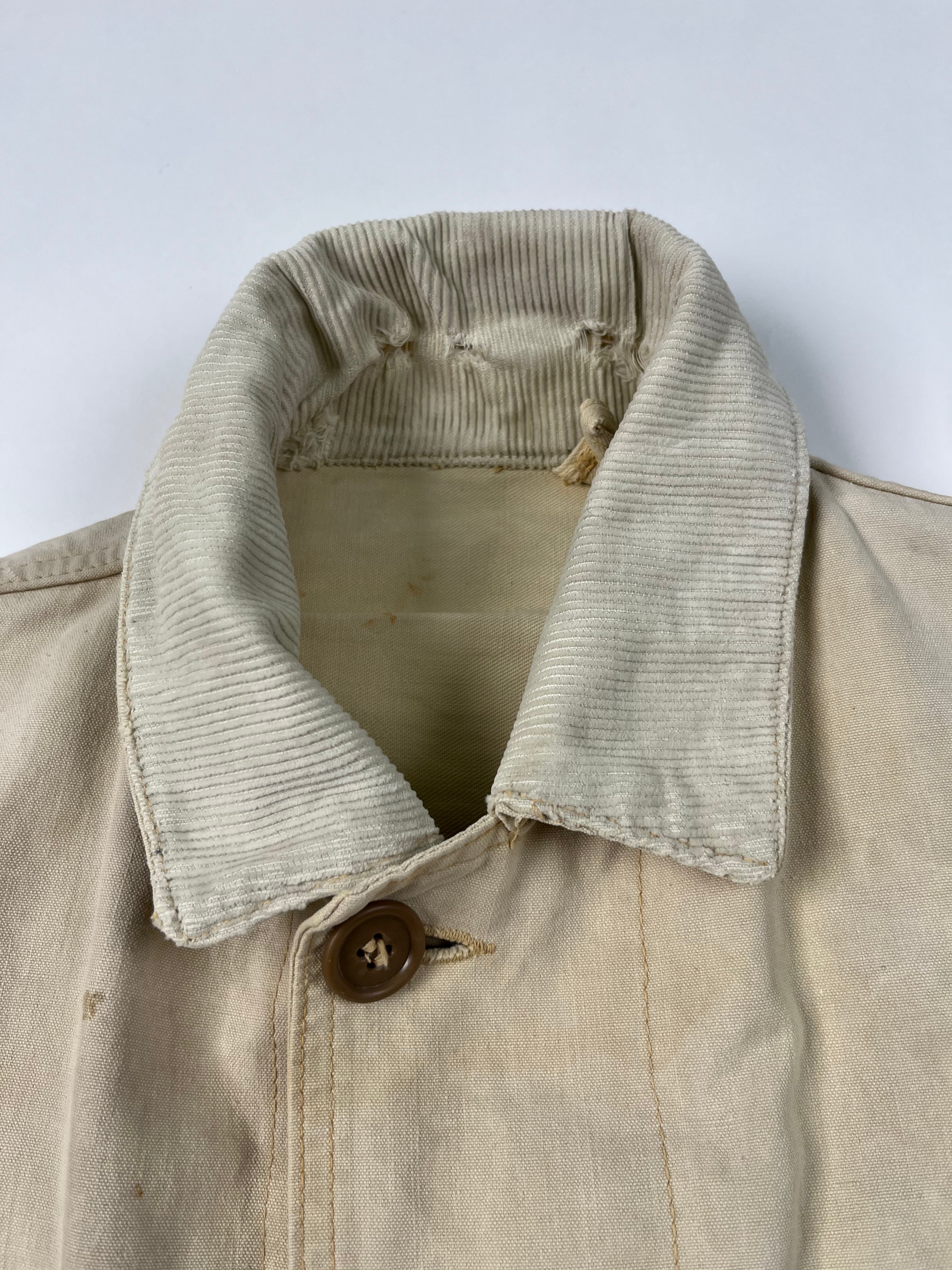 1960s Distressed Ducks Unlimited Canvas Hunting Jacket - Tan - L