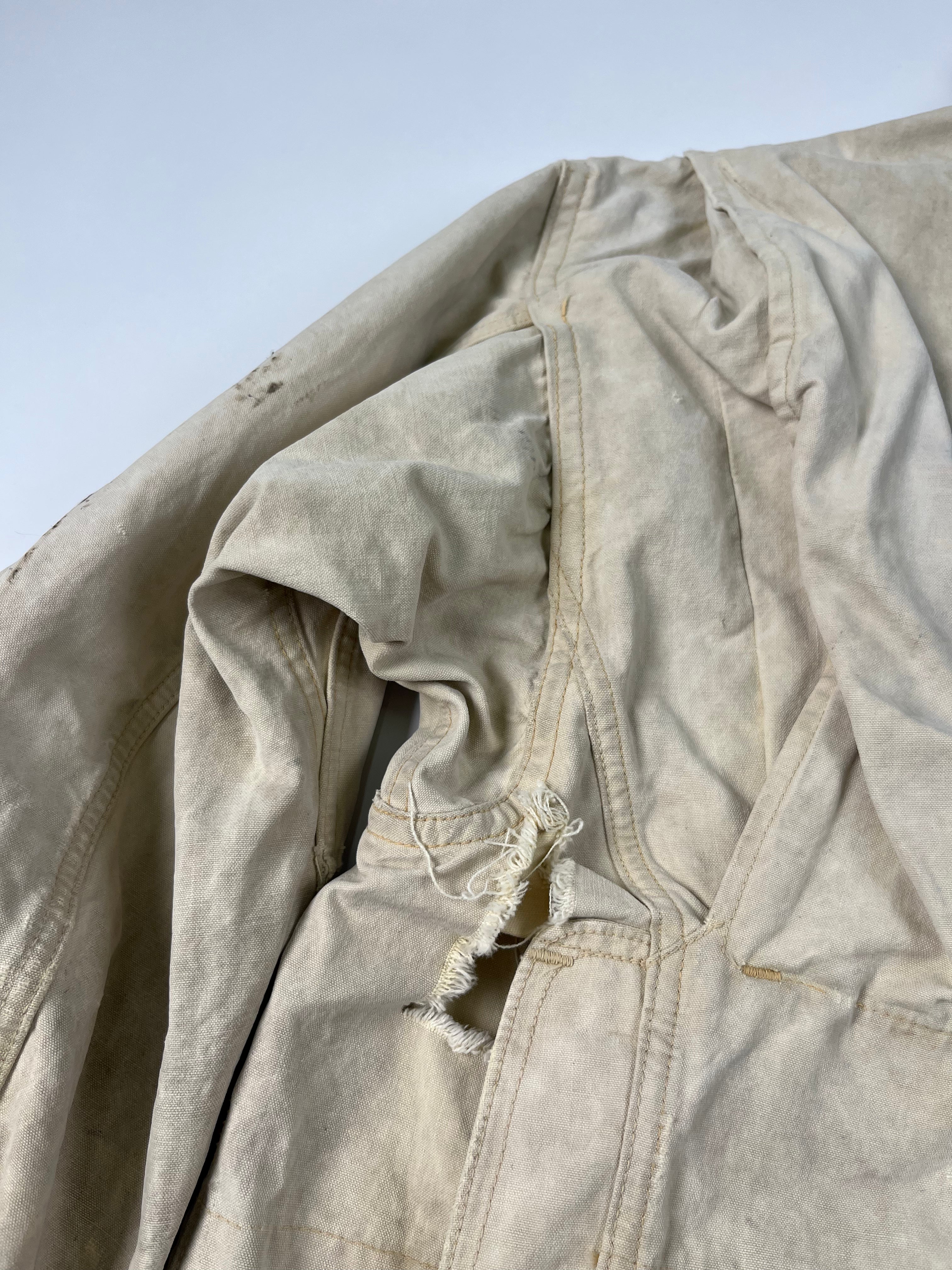 1960s Distressed Ducks Unlimited Canvas Hunting Jacket - Tan - L