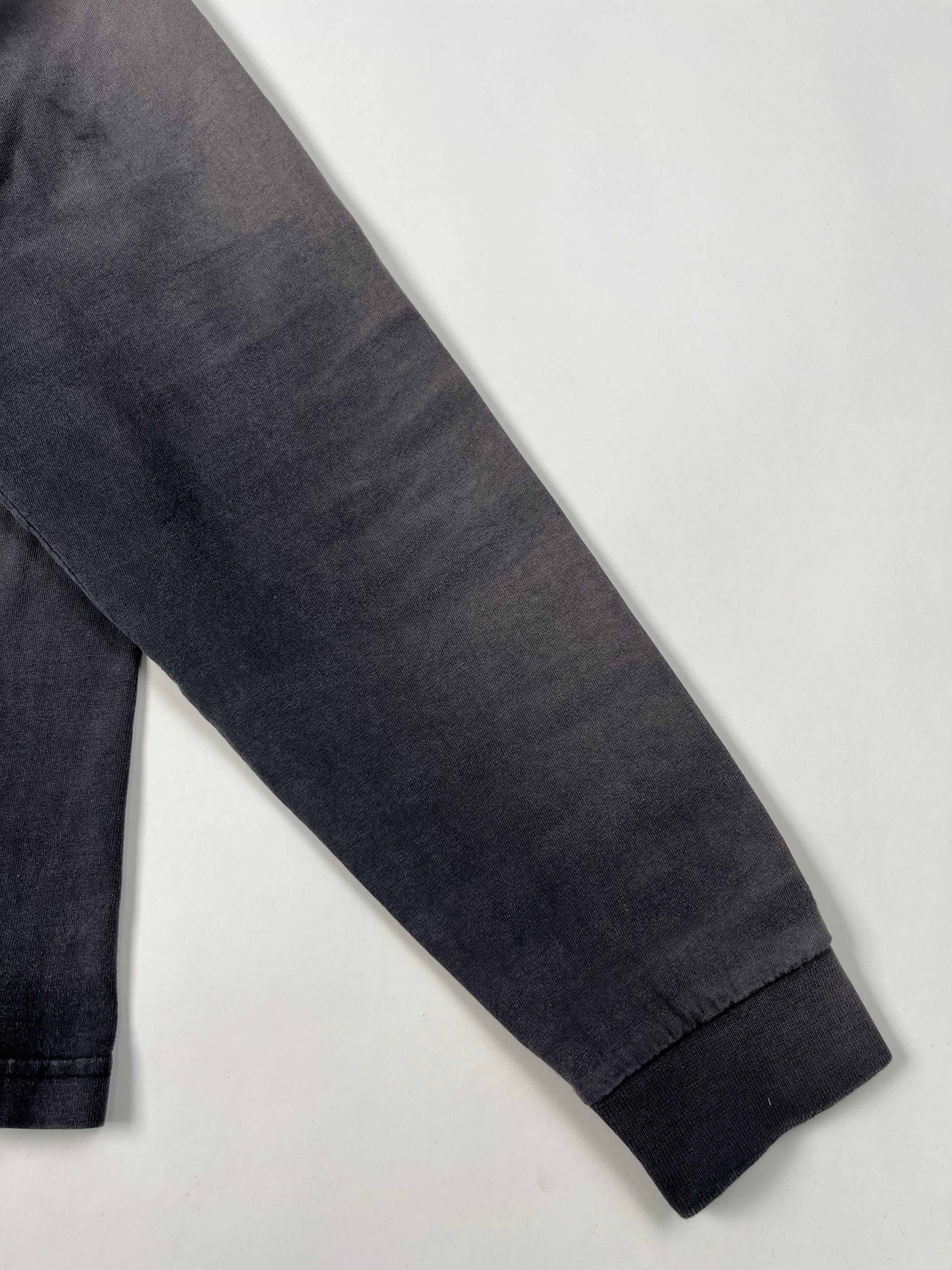 1990s Distressed 'Crossbody Fade' Longsleeve - Faded Black - XL/XLT