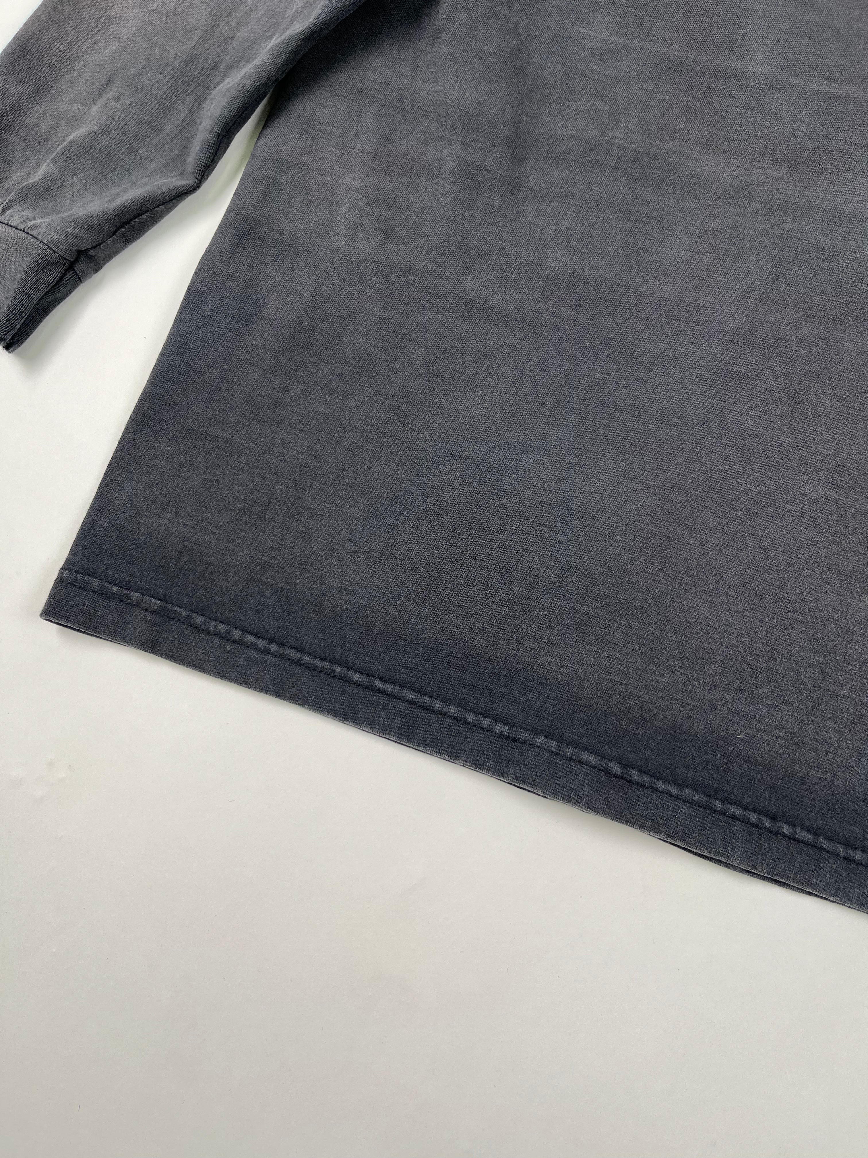 1990s Distressed 'Crossbody Fade' Longsleeve - Faded Black - XL/XLT
