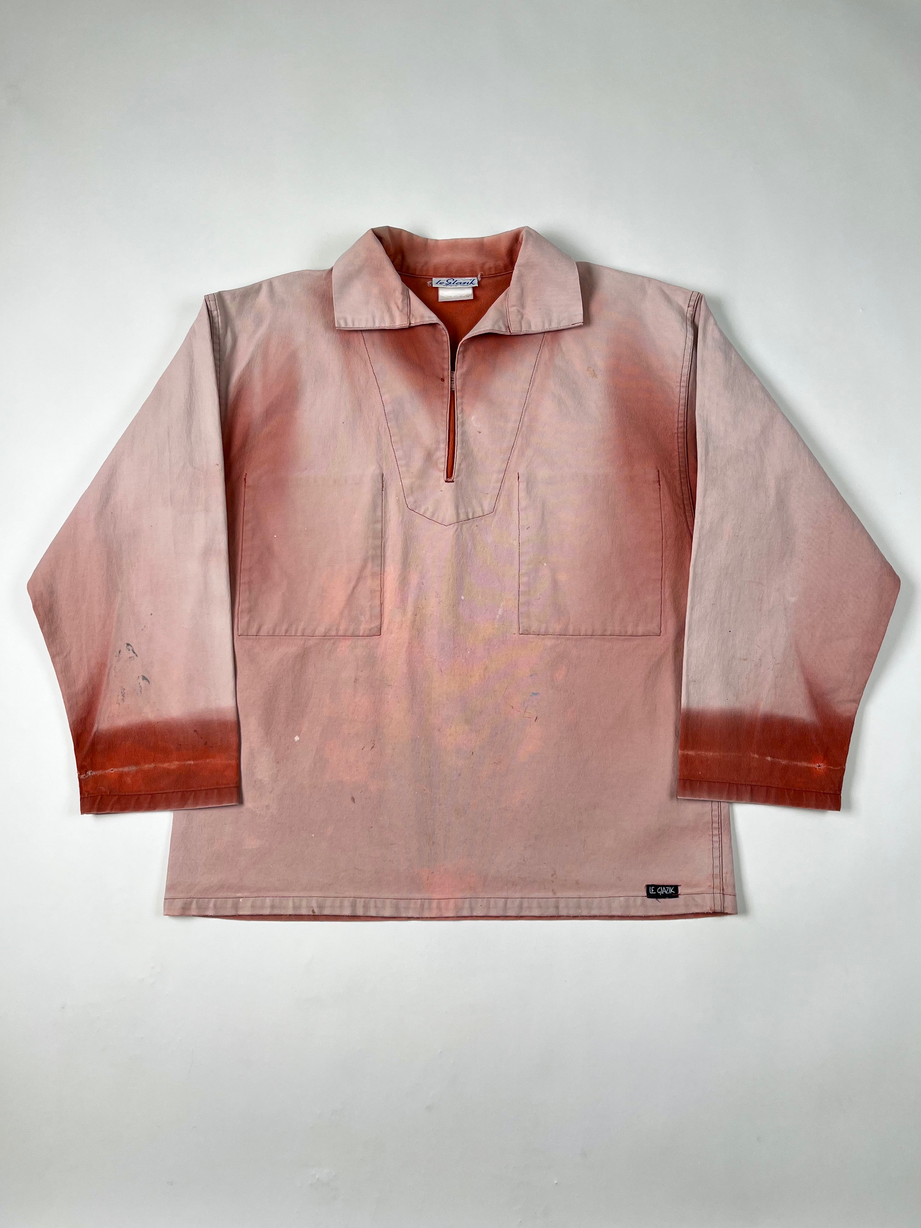 1970s French Fisherman Smock 'Le Glazik' - Faded Pink - L/48