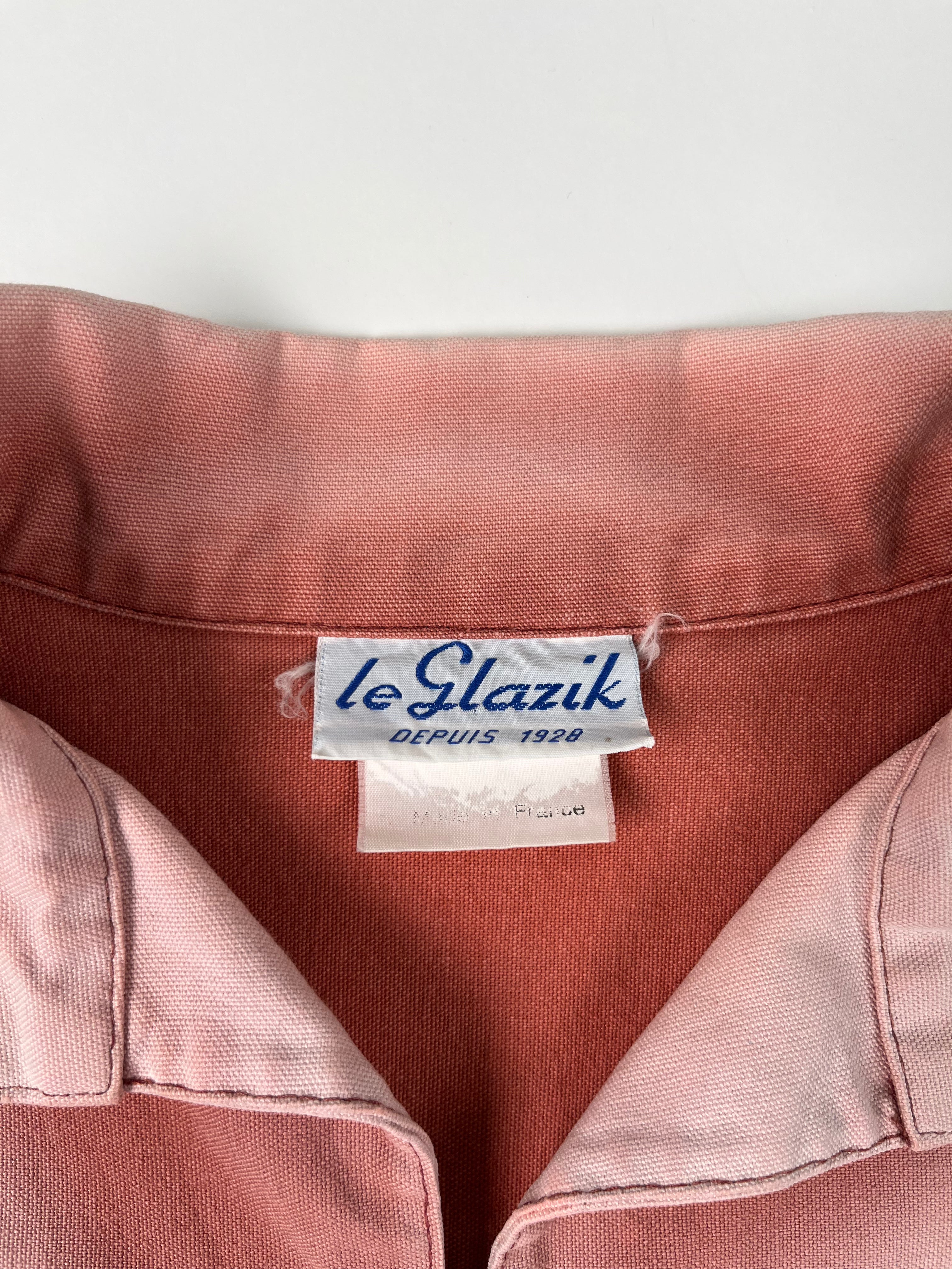 1970s French Fisherman Smock 'Le Glazik' - Faded Pink - L/48