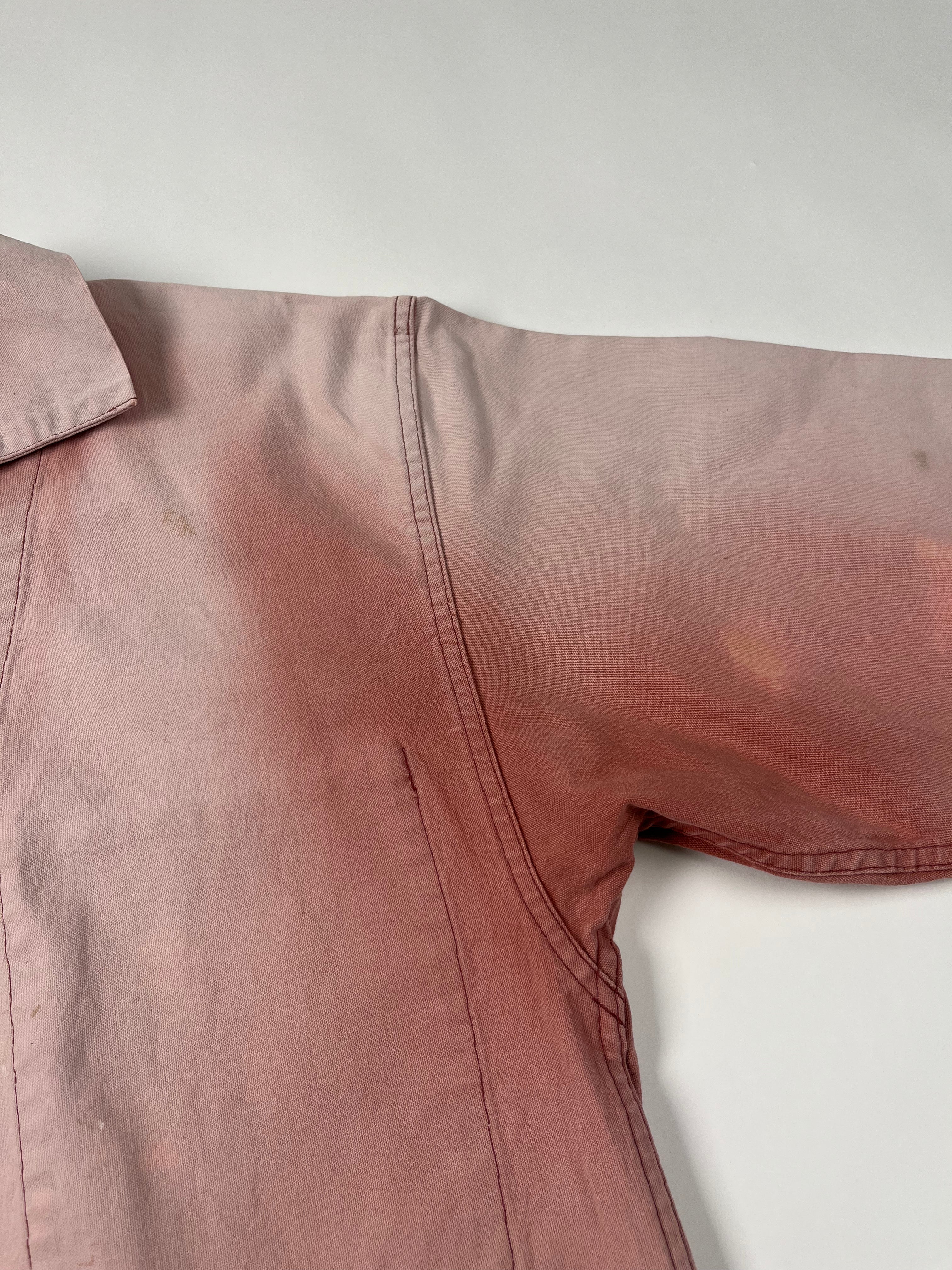 1970s French Fisherman Smock 'Le Glazik' - Faded Pink - L/48
