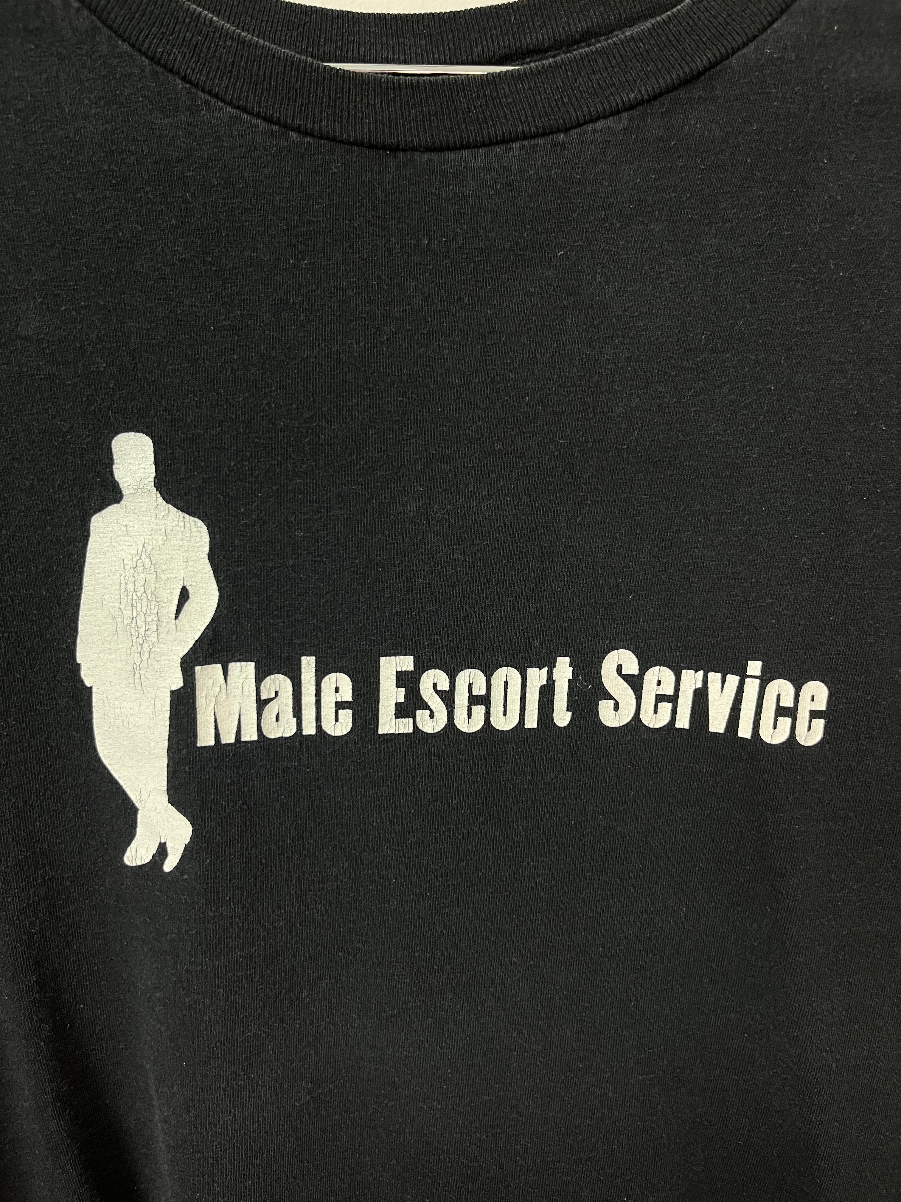 Male Escort Service Vintage Longsleeve T-Shirt - Faded Black - L