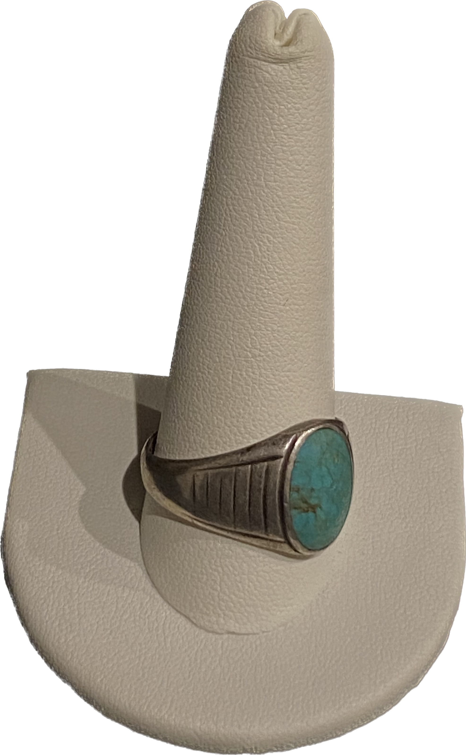 Turquoise Striated Ring - Sterling Silver .925
