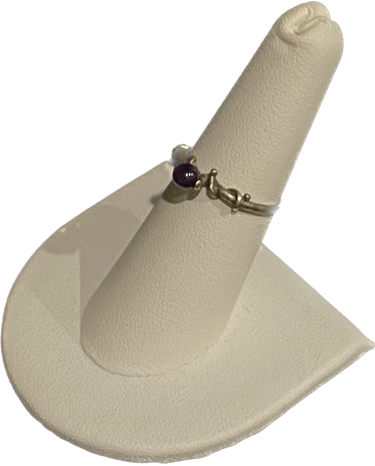 Royal Purple Bead Ring - Sterling Silver .925