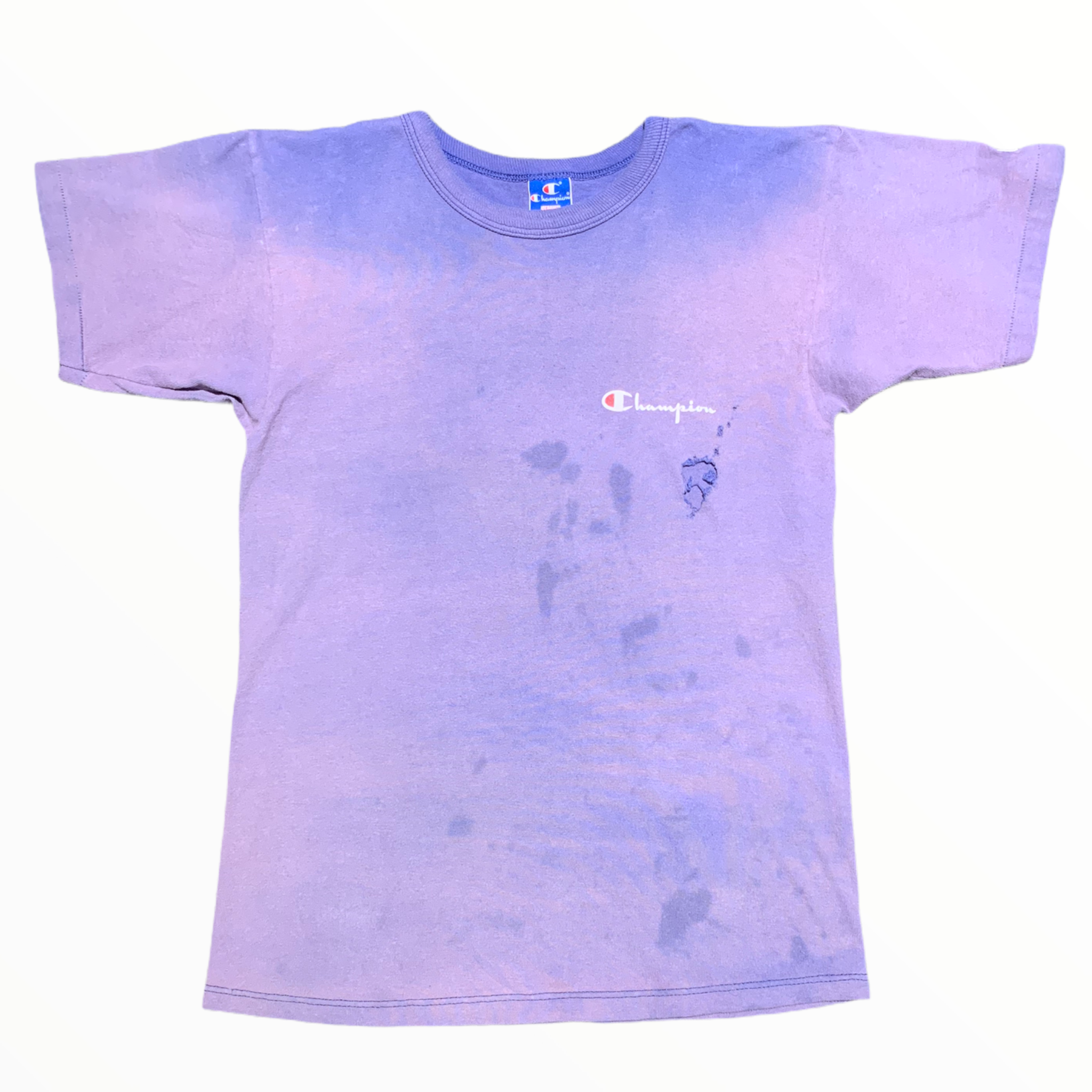 Vintage Faded Champion T-Shirt - Blue/Purple - S/M