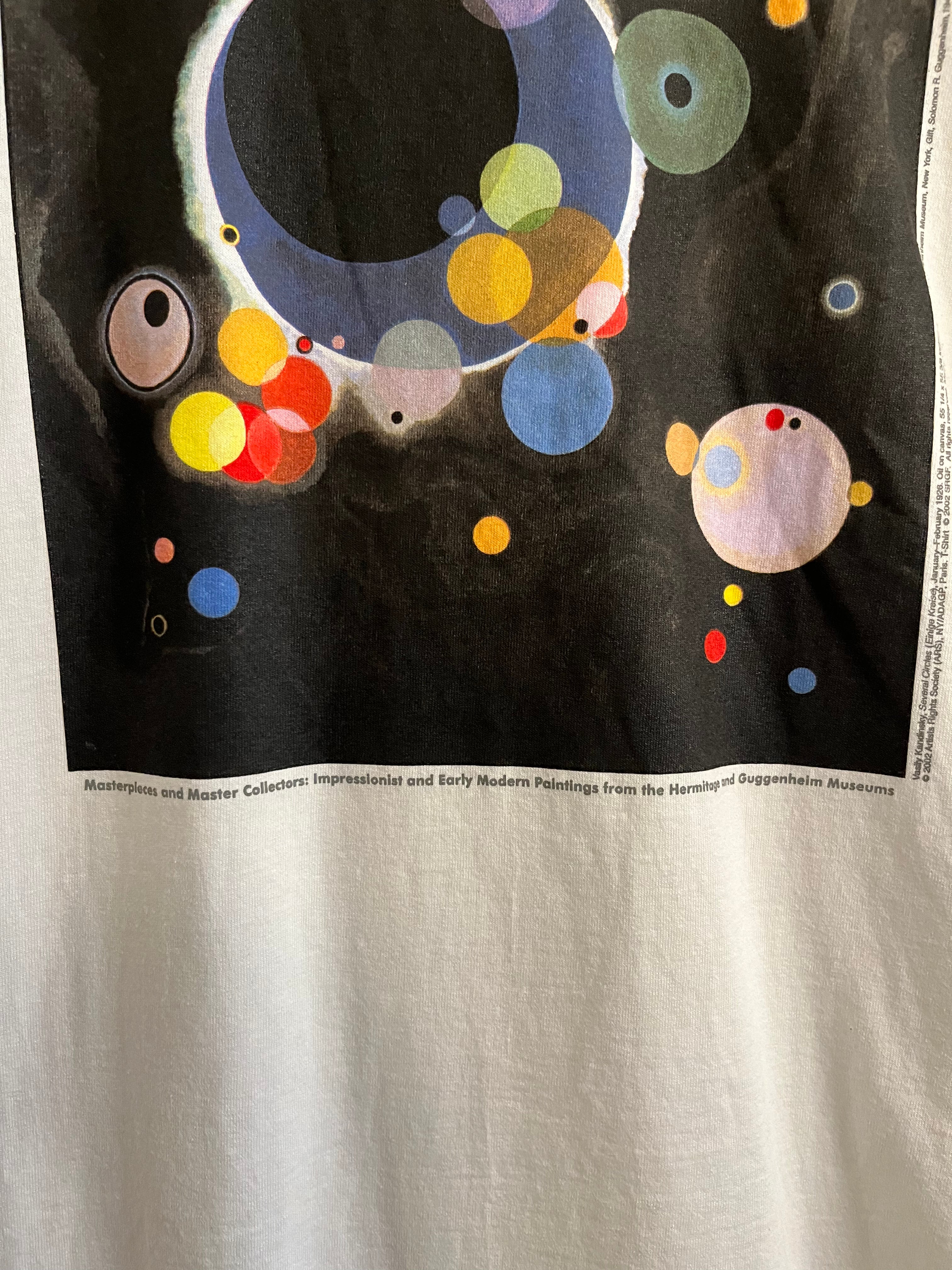 2002 Kandinsky, ‘Several Circles’ Guggenheim Museum T-Shirt Brand New w Tags - White - XL