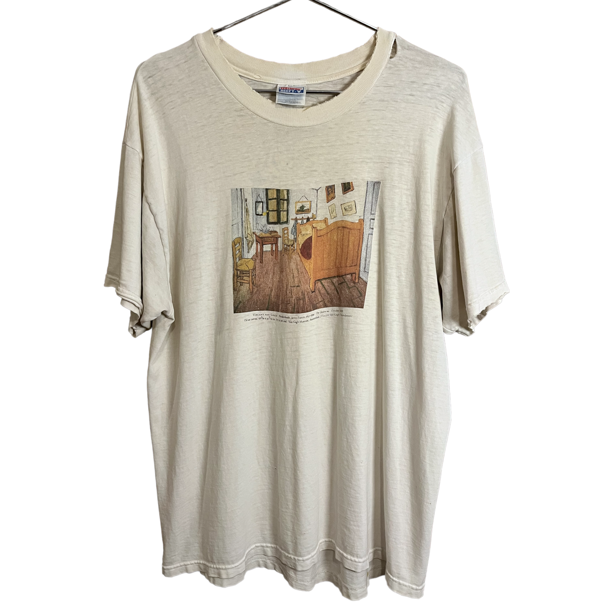 1999 Van Gogh ‘The Bedroom’ Thrashed T-Shirt - Aged White / Dirty White - L/XL
