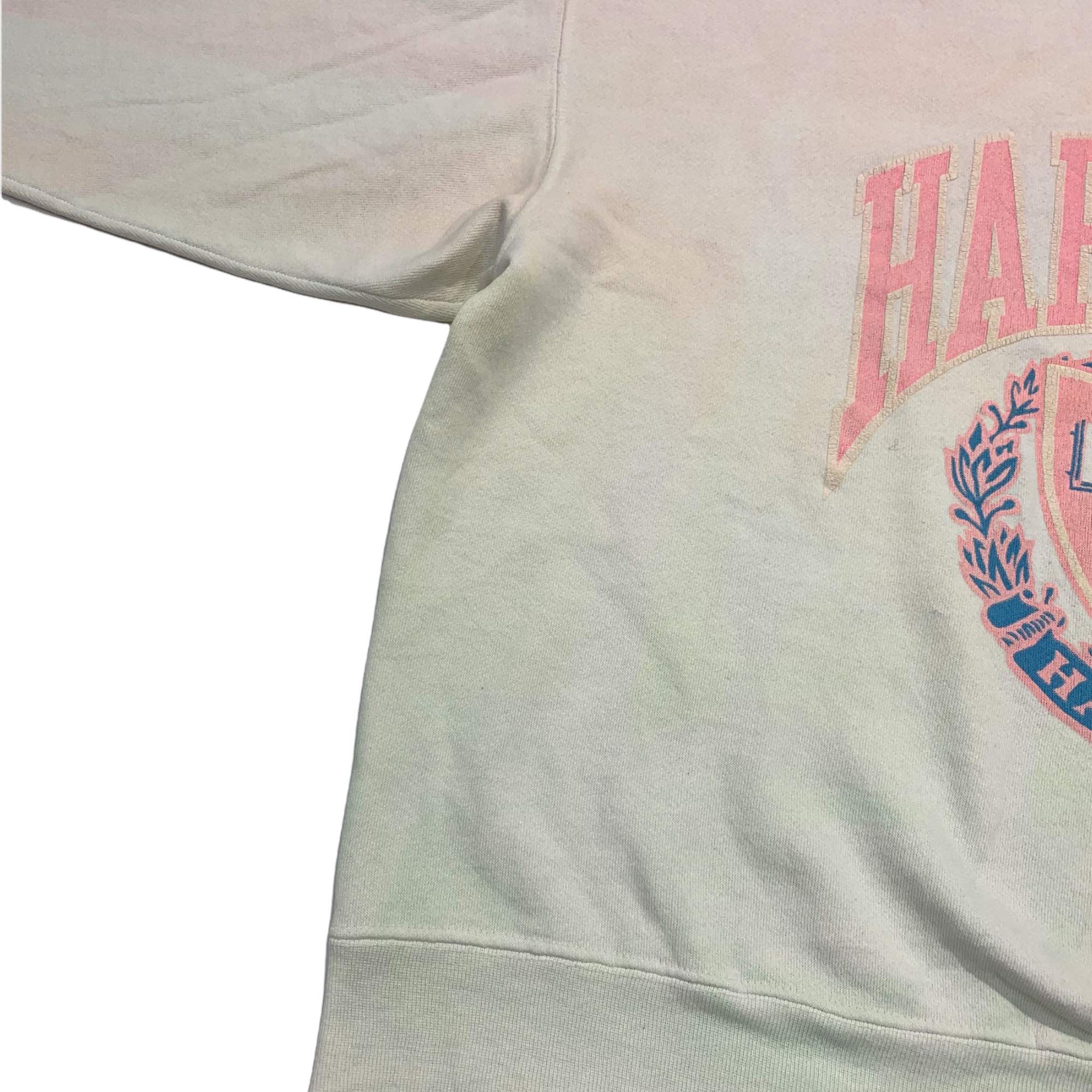 Nike Grey Tag Harvard Collegiate Crewneck Sweatshirt - White/Rainbow - M/L