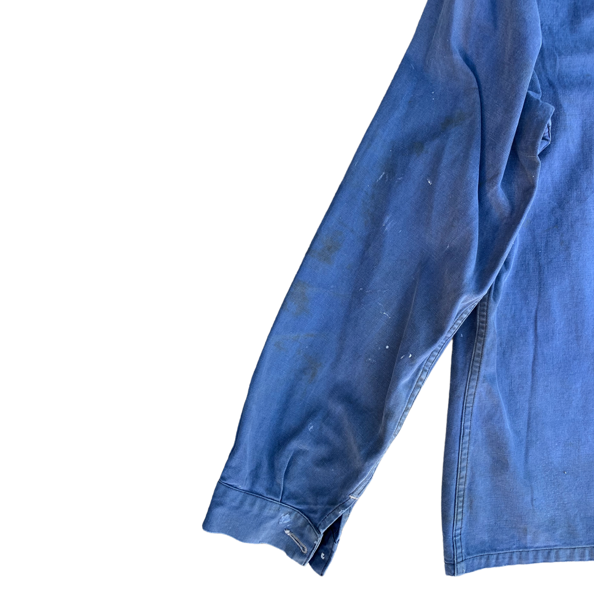 1960s Bleu De Travail French Chore Painter’s Jacket - Faded Blue - L/XL