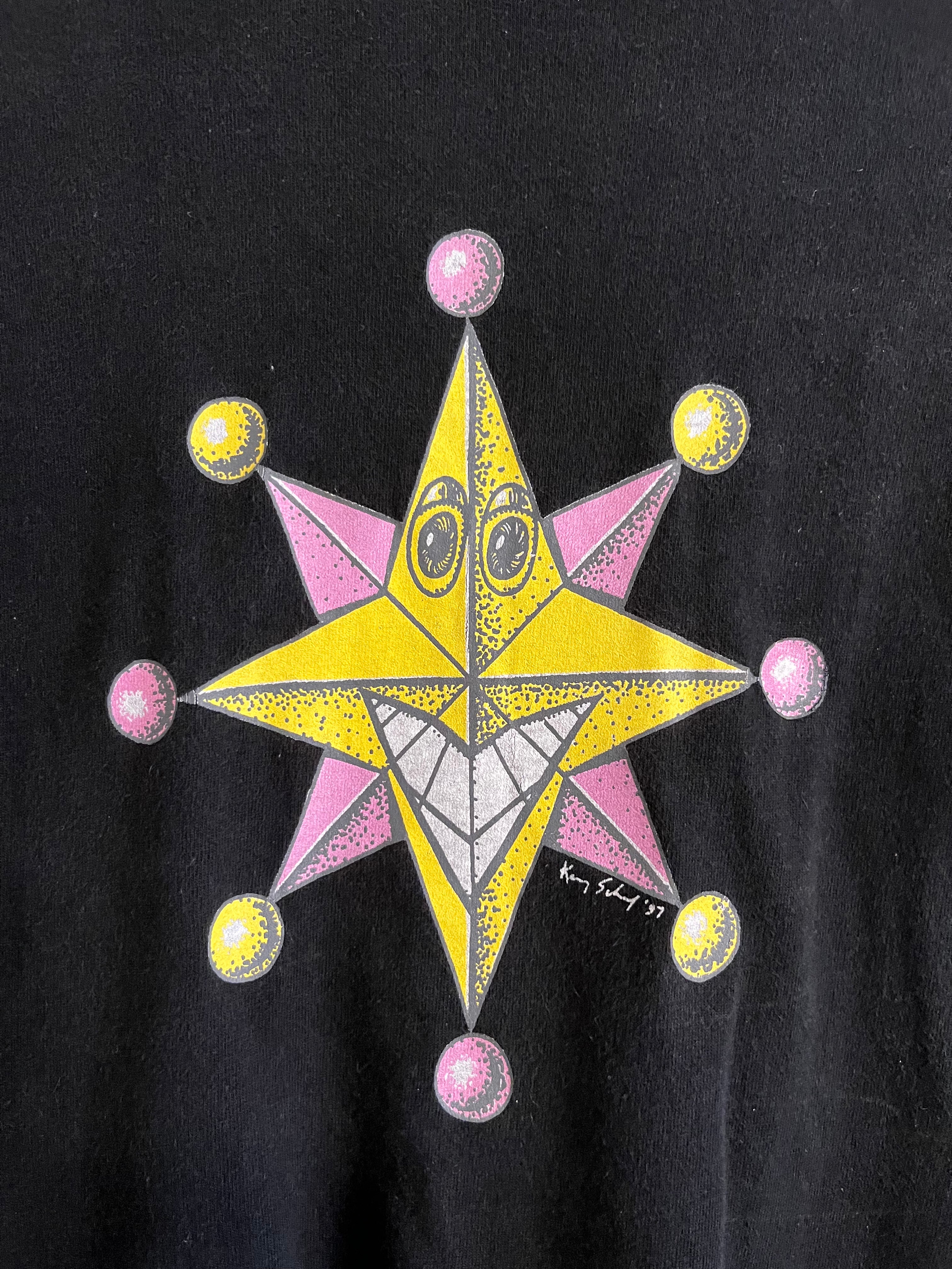 Kenny Scharf 1997 Star Creature T-Shirt - Black - M/L